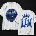 LLM Signature Tee- WHITE/BLUE